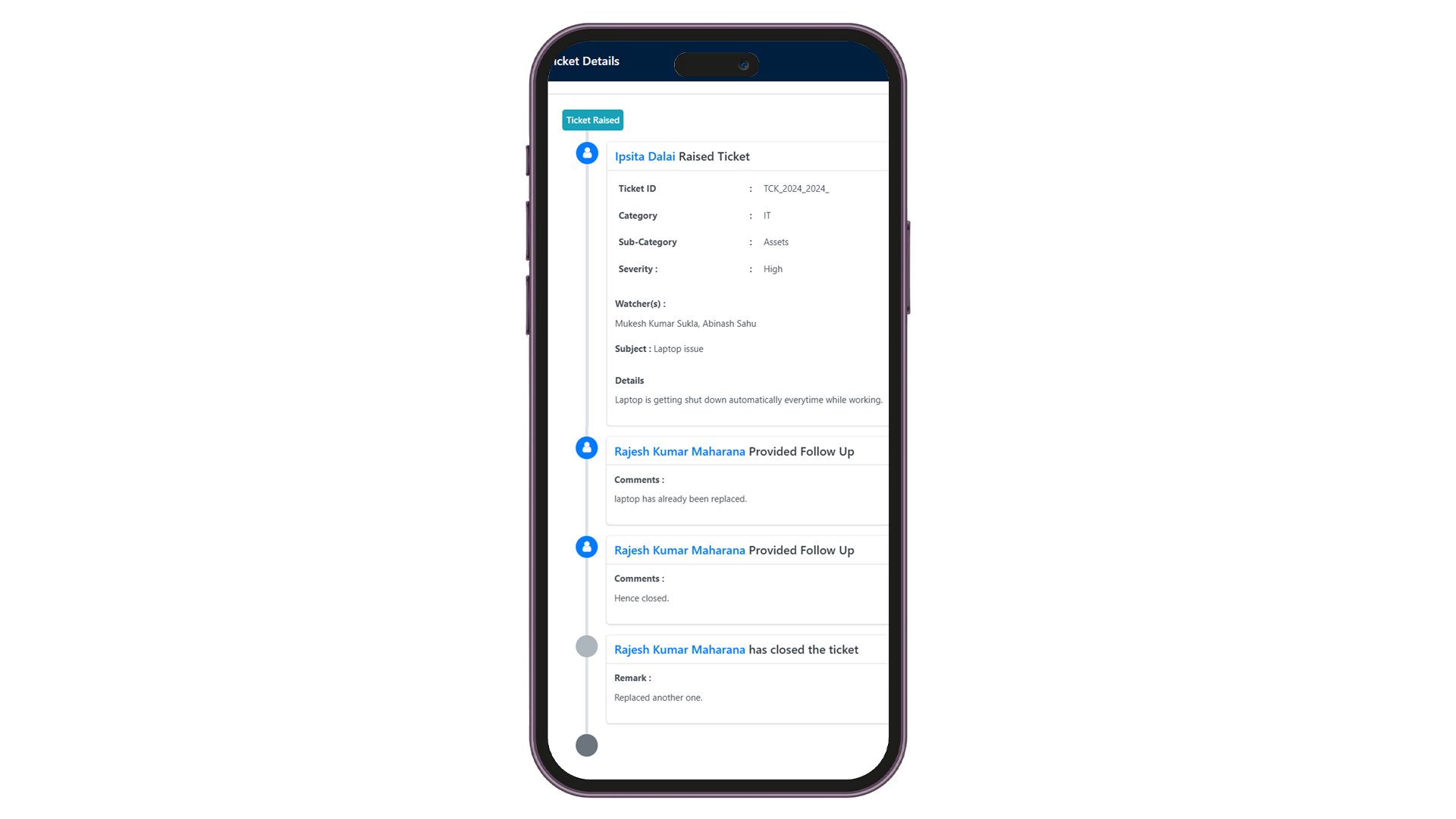 Ticketing App Screenshot